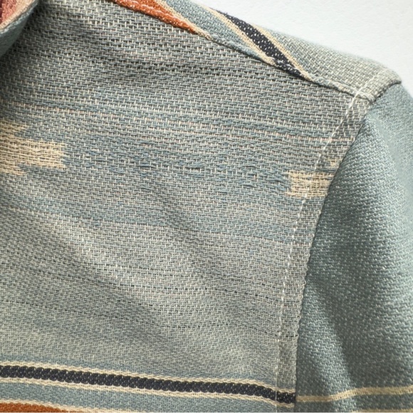 DOUBLE D RANCH BUTTON DOWN STRIPPED SHORT SIZE M - Picture 5 of 10